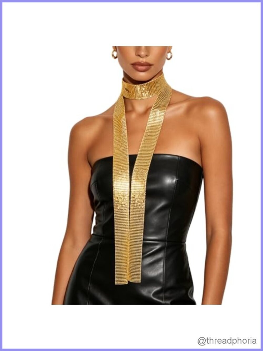 Sequin Skinny Scarf Women Glitter Neck Wrap Y2K Festival Party Wear Long